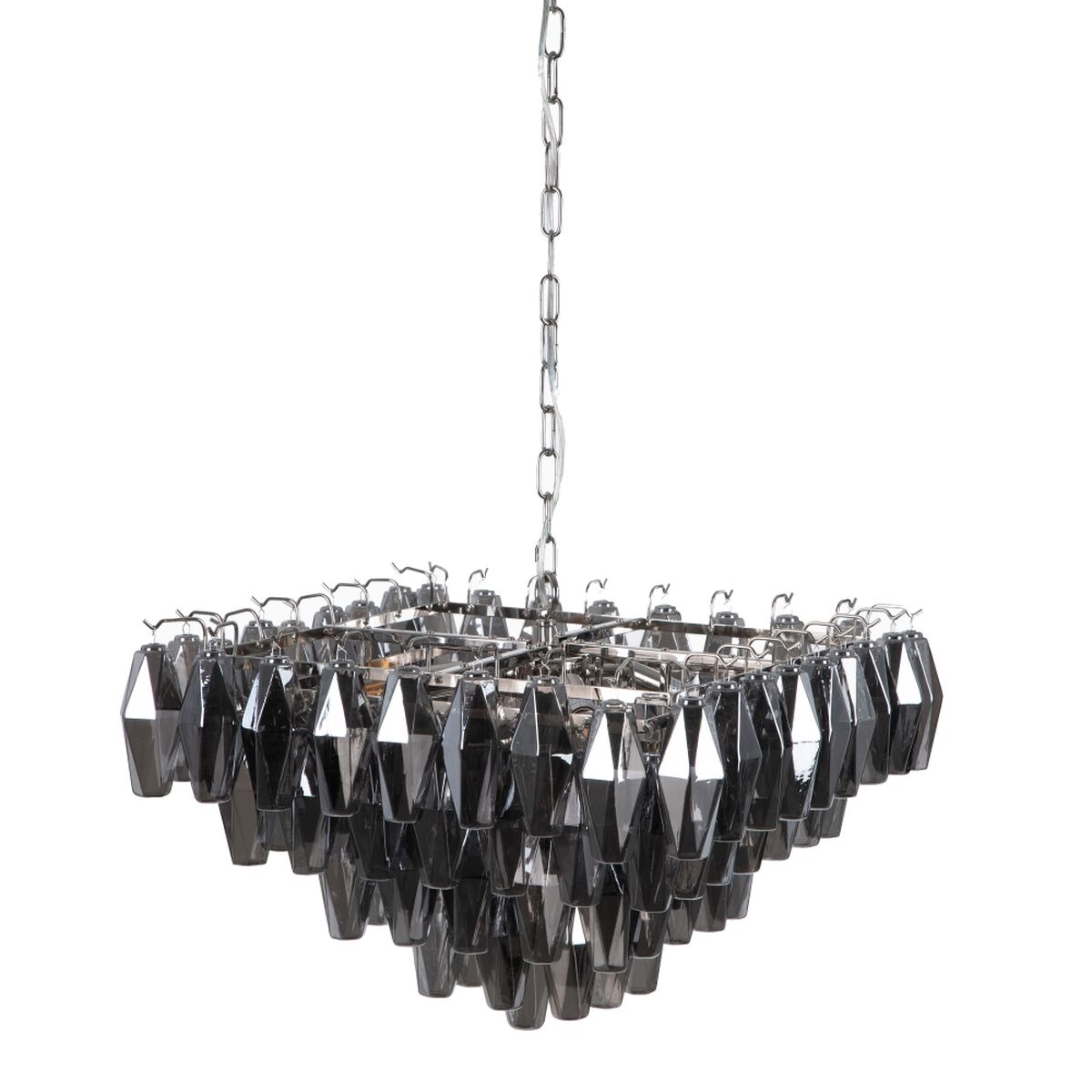 Taklampa 58 x 58 x 44 cm Glas Metall Silver