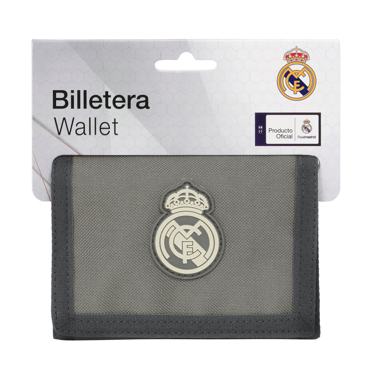 Plånbok Real Madrid C.F. Real Madrid Grå 12,5 x 9,5 x 1 cm