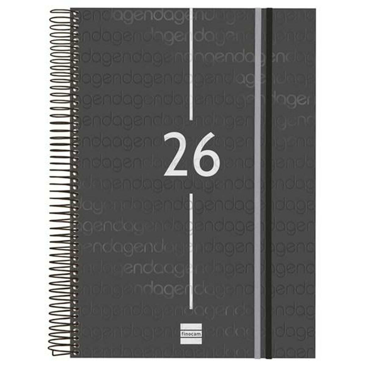 Dagbok Finocam YEAR Svart A4 21 x 29,7 cm 2026