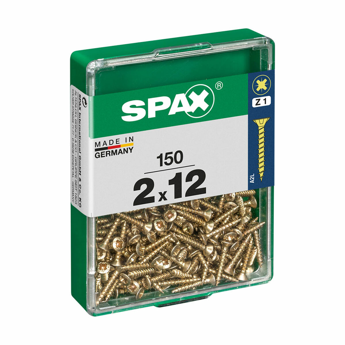 Låda med skruvar SPAX 4081020200122 Träskruv Platt huvud (2 x 12 mm) (2,0 x 12 mm) - 2
