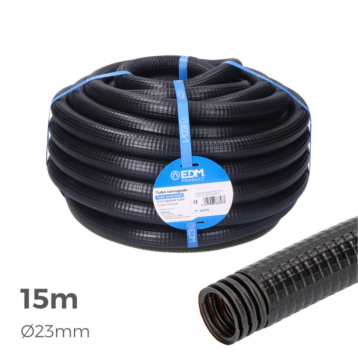 Korrugerad EDM 66362 Ferroplast  Ø 32 mm Extern Beklädd (15 m) (1 antal) - 4