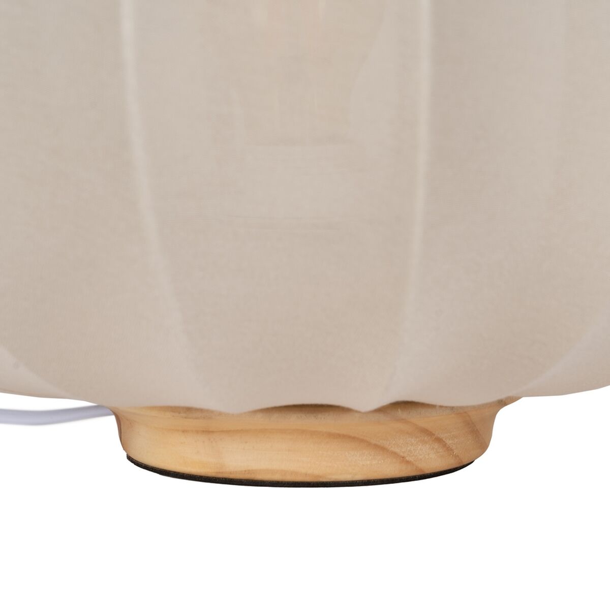 Bordslampa Beige Naturell Bomull Trä Metall 60 W 220-240 V 31,5 x 31,5 x 24,5 cm - 5