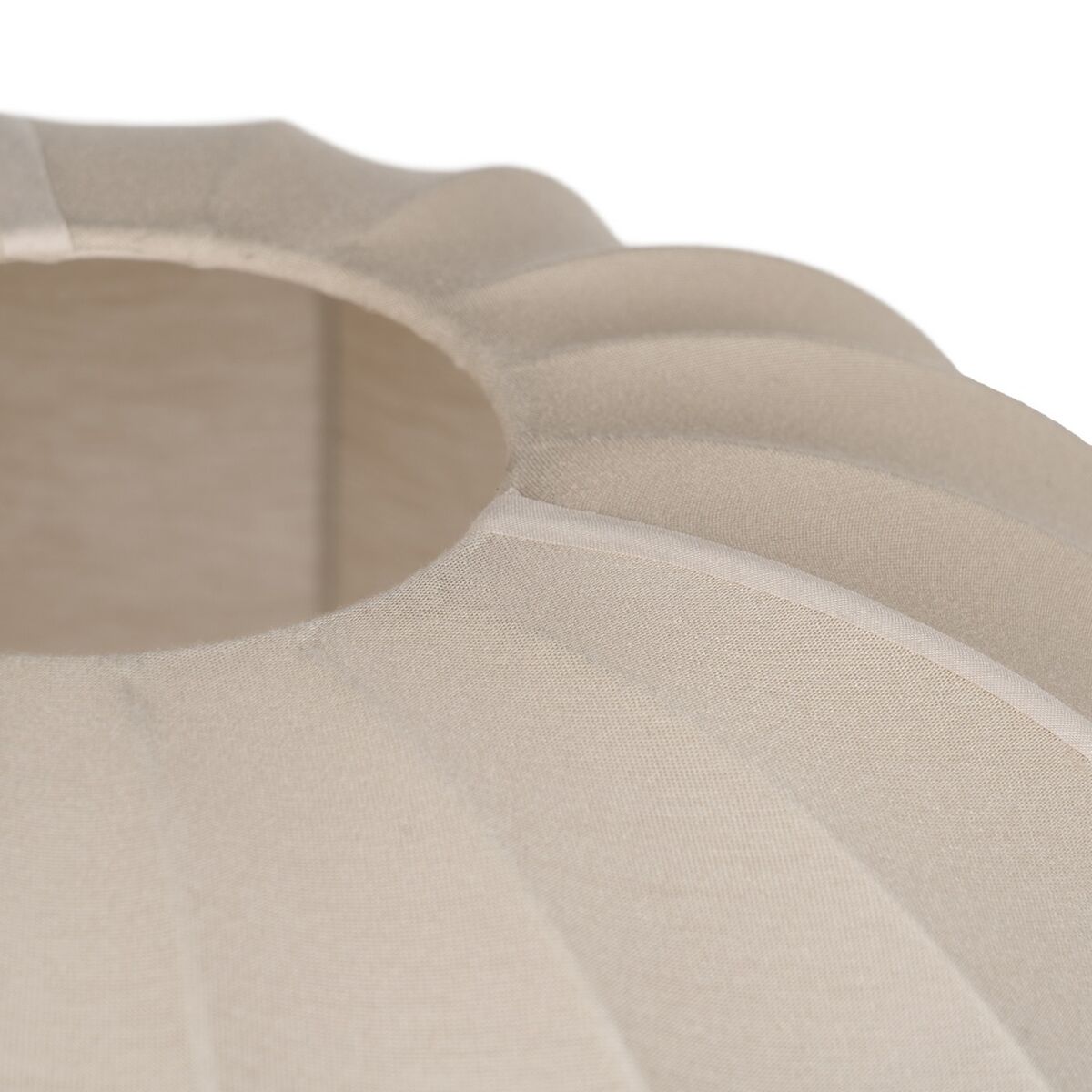 Bordslampa Beige Naturell Bomull Trä Metall 60 W 220-240 V 31,5 x 31,5 x 24,5 cm - 2