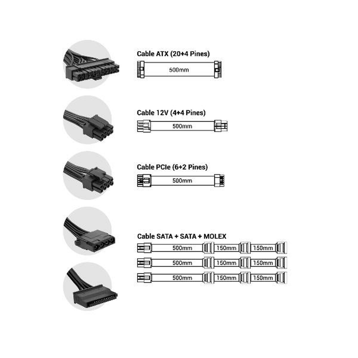 Strömtillförsel CoolBox COO-FAPW2-750 750 W CE - RoHS - 2