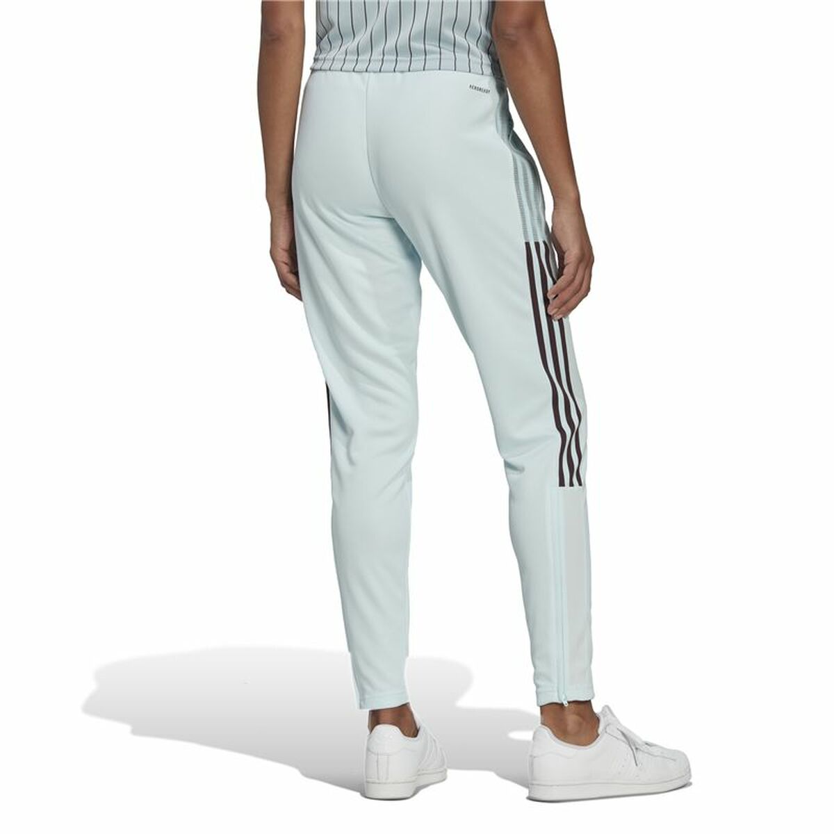 Långa träningsbyxor Adidas Tiro Tk Kvinna Turkos - 5