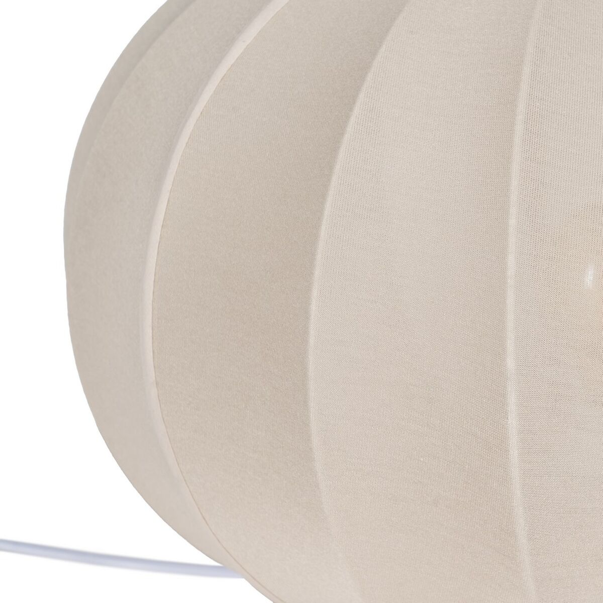Bordslampa Beige Naturell Bomull Trä Metall 60 W 220-240 V 40 x 40 x 28,5 cm - 3