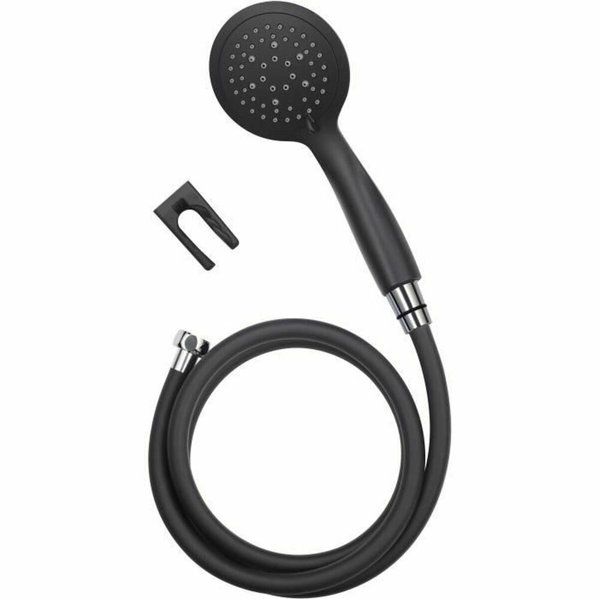 Ett duschhuvud med en slang för att rikta flödet Rousseau Combiflex Hebe Svart Svart matt PVC ABS 150 cm 5 Lägen - 2