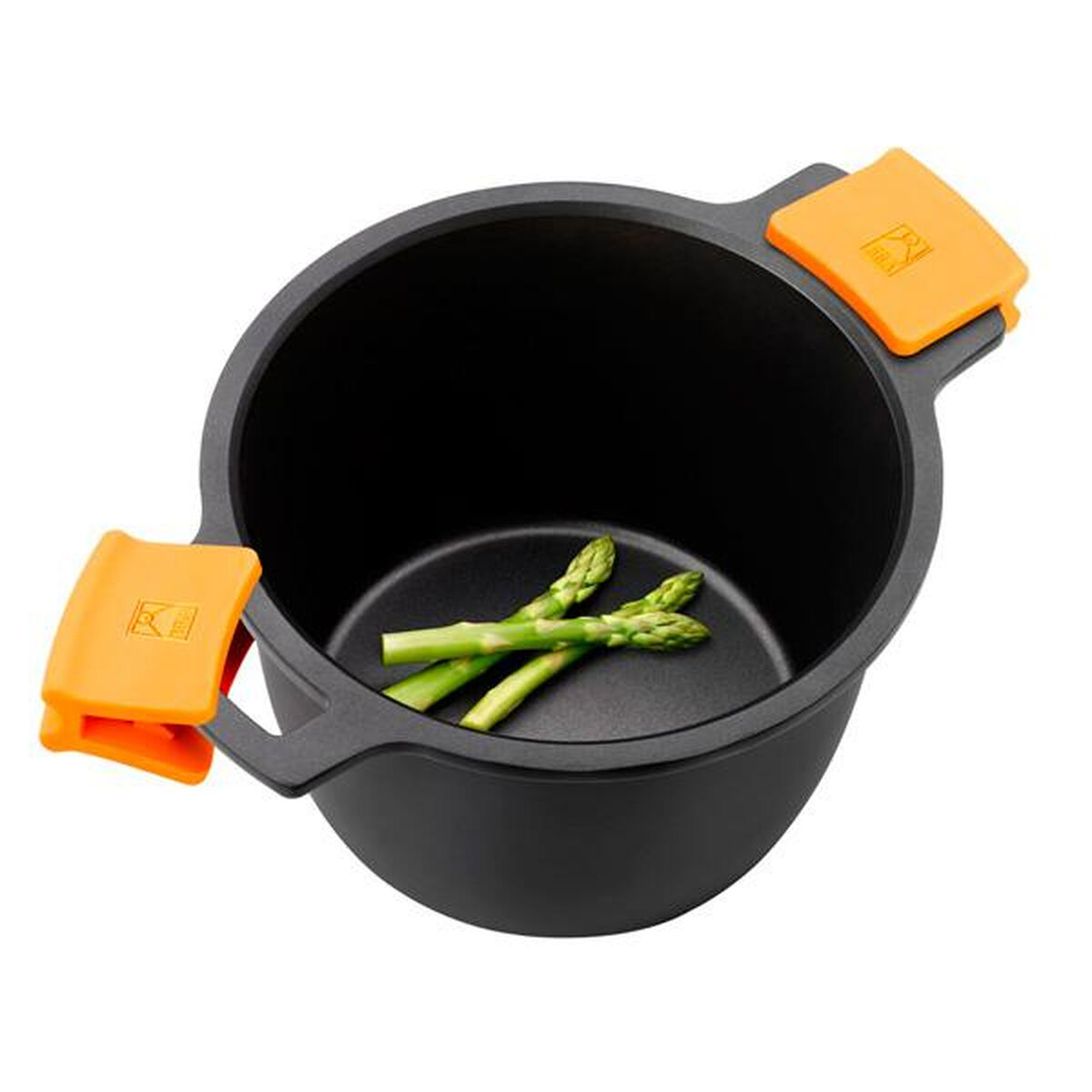 Kastrull med glaslock BRA Braisogona_A273903 Svart Svart/Orange Trä Aluminium Plast gjuta aluminium Ø 20 cm (1 antal) - 6
