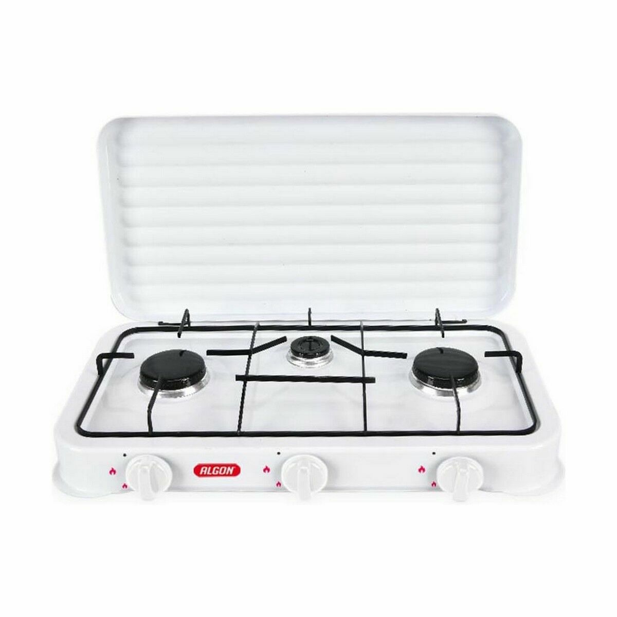 gaskök Algon Med lock Vit 5400 W 55 x 7 x 32 cm (2 antal) - 2