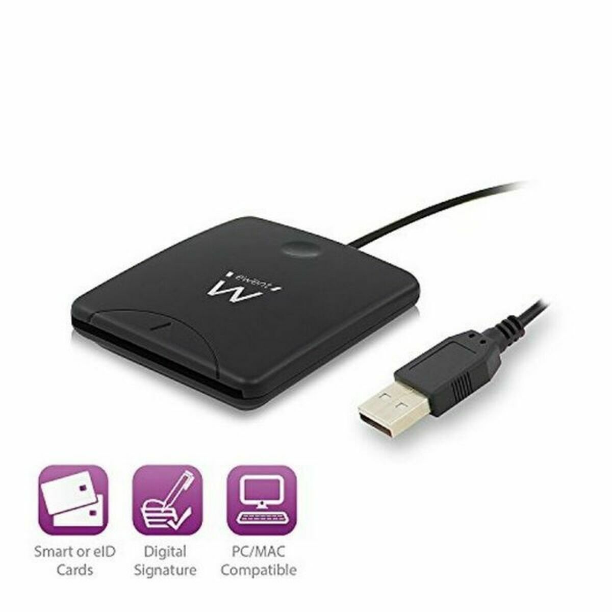 Kortläsare DNI/SIP Ewent EW1052 USB 2.0 Svart - 3