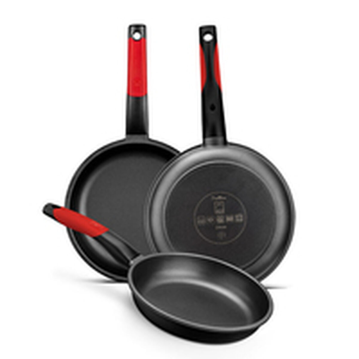 Non-stick-panna BRA A411220 Ø 20 cm Röd Rostfritt stål Aluminium
