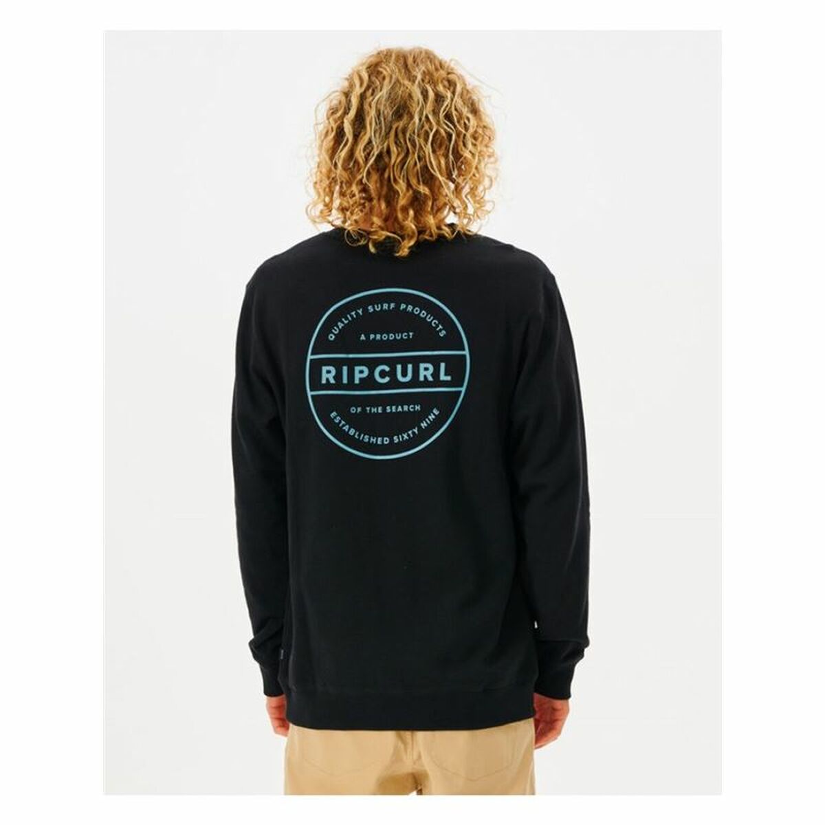Tröja utan huva Herr Rip Curl Re Entry Crew Svart - 2