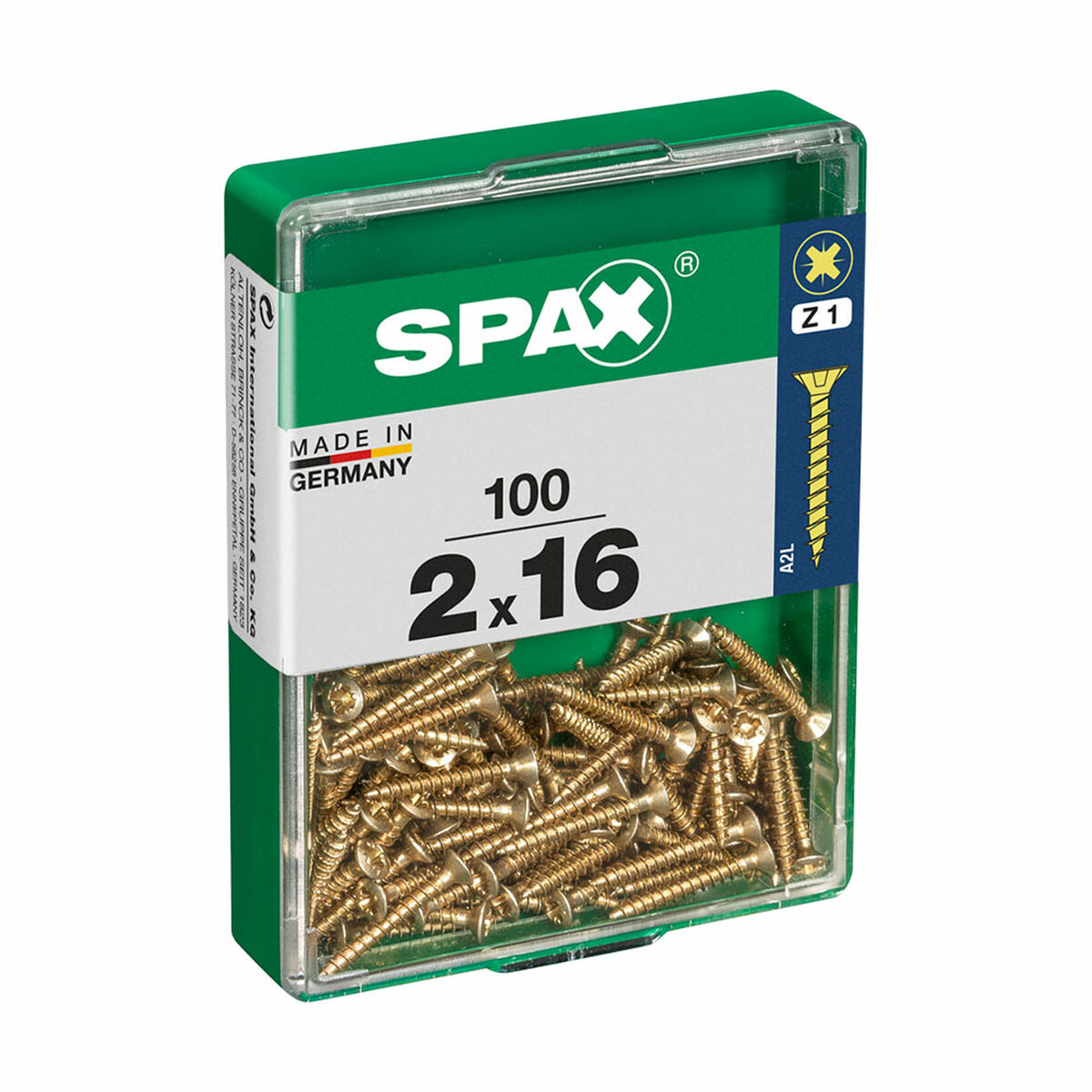 Låda med skruvar SPAX 4081020200162 Platt huvud 2 x 12 mm 2 x 16 mm 2,0 x 16 mm (100 antal) - 2