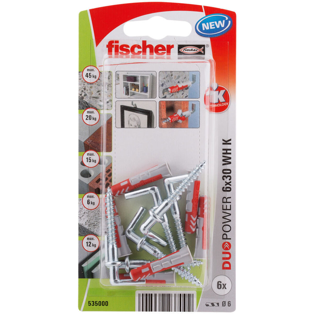 Bandhakar Fischer DuoPower 535000 Dobbar Ø 6 x 30 mm 6 antal - 3