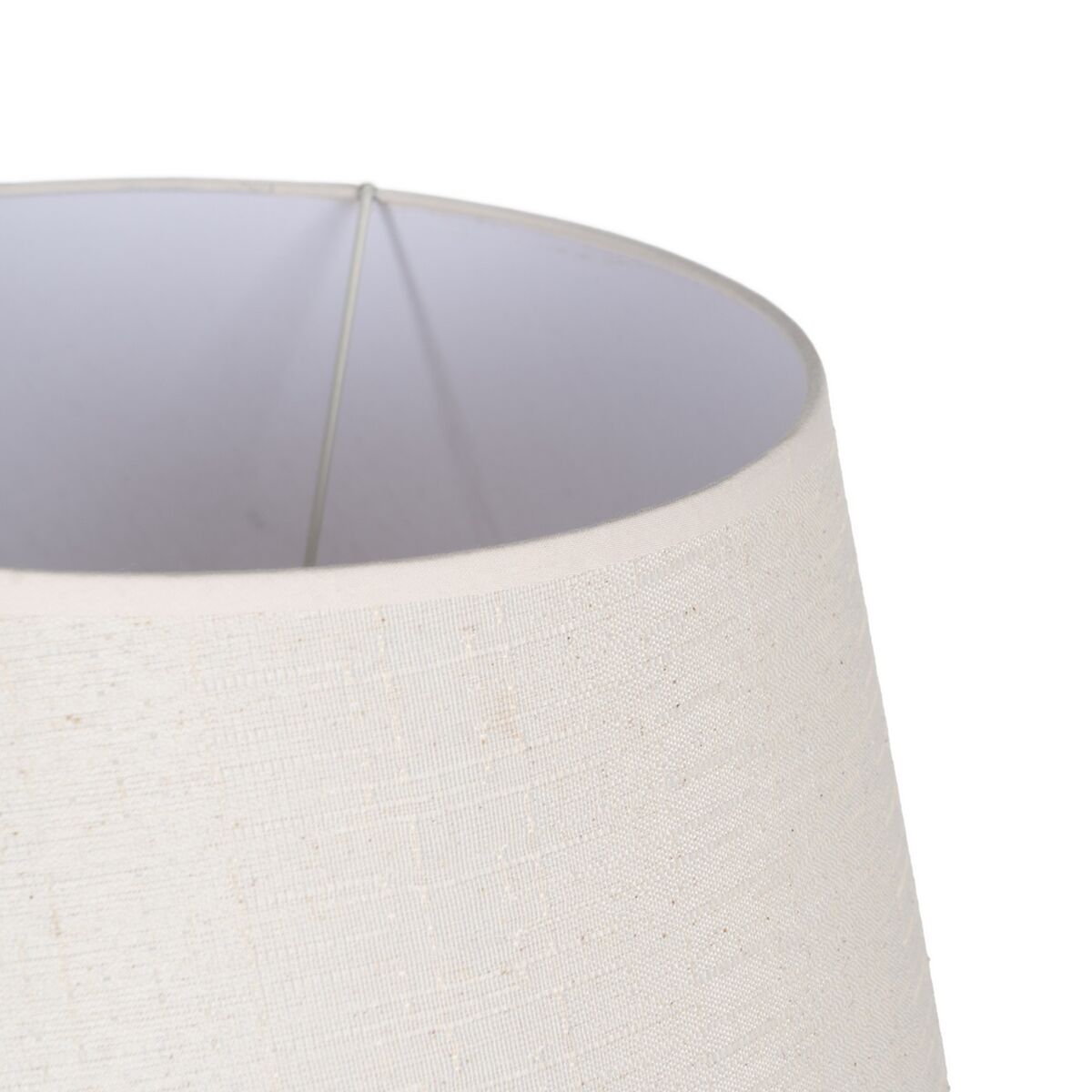 Bordslampa Kräm Naturell linne Järn Naturliga fibrer 60 W 220-240 V 40 x 40 x 69,5 cm - 2