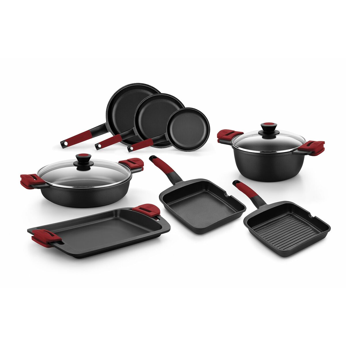 Non-stick-panna BRA A411224 Ø 24 cm Svart Röd Rostfritt stål Aluminium - 7