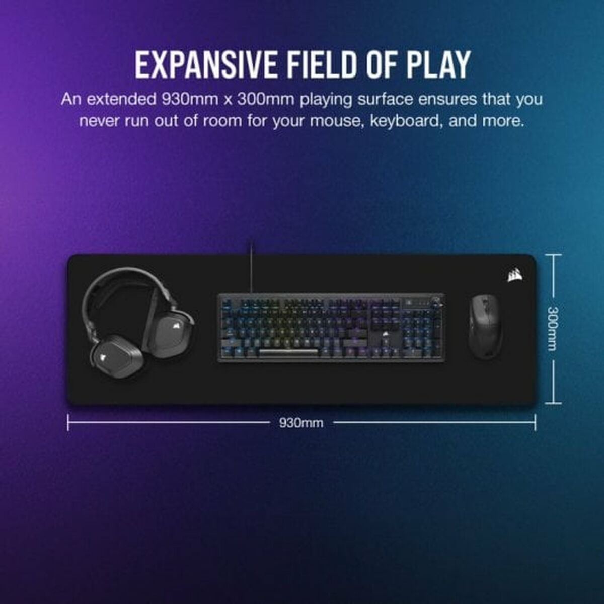 Musmatta Gaming Corsair MM500 v2 93 x 30 cm - 6