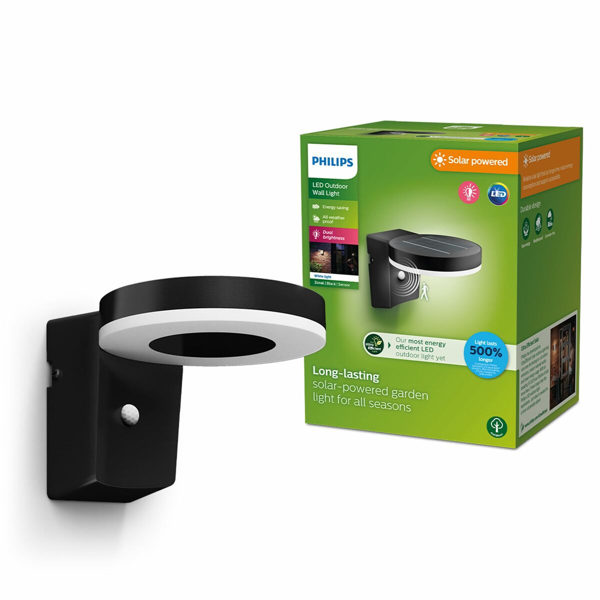 Vägglykta Philips 1,3 W 250 Lm Sol Rund (3000 K) - 5