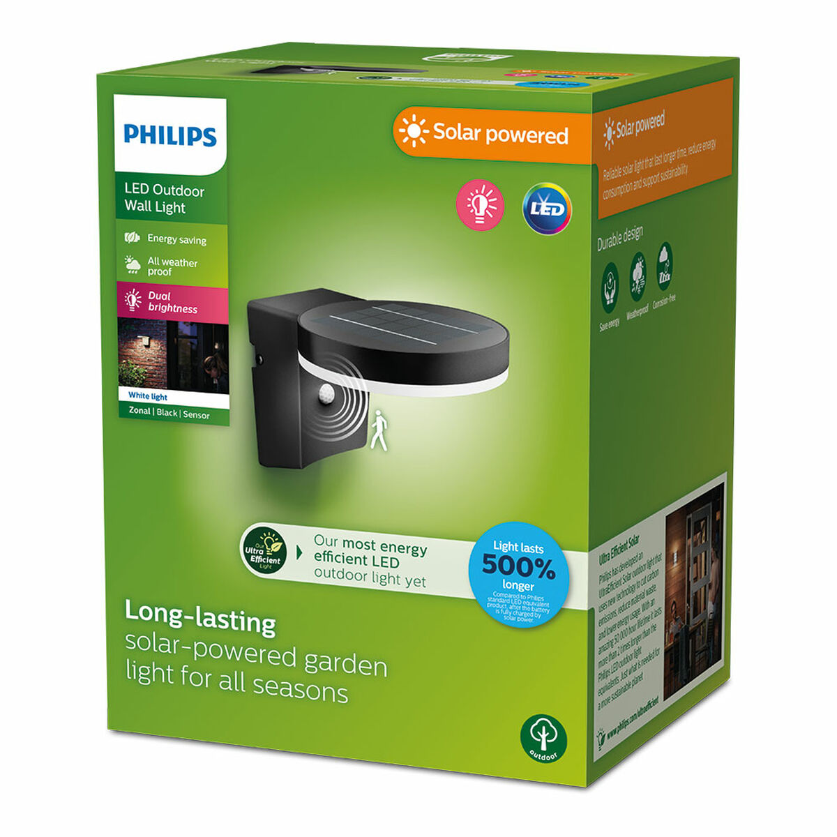 Vägglykta Philips 1,3 W 250 Lm Sol Rund (3000 K) - 4