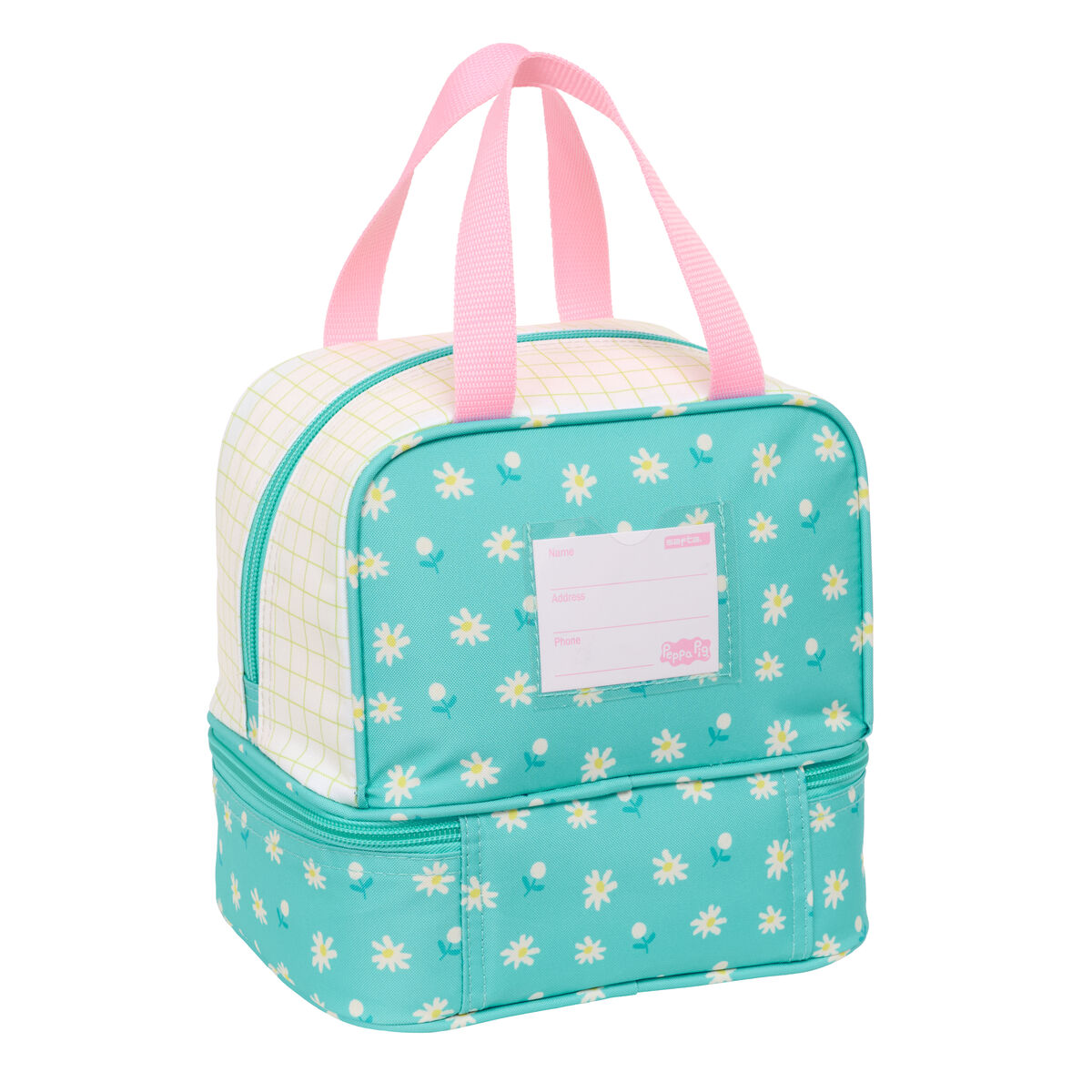 Lunchlåda Peppa Pig Pretty flowers Gul Mint 20 x 20 x 15 cm - 3