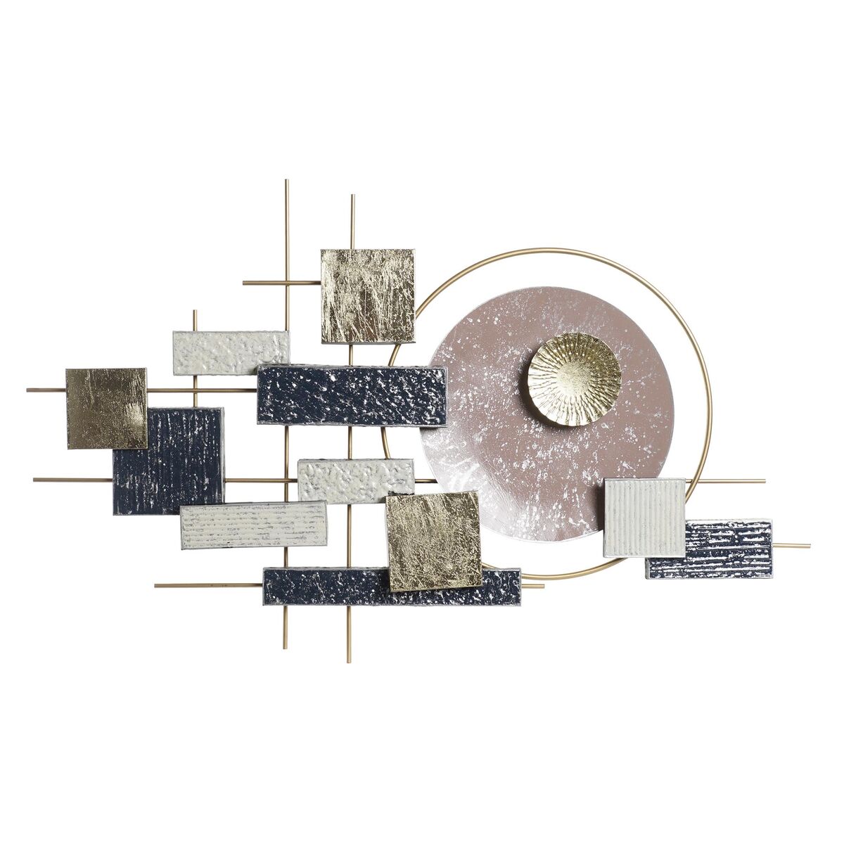 Väggdekoration DKD Home Decor Blå Vit Gyllene Abstrakt Modern 110 x 6,4 x 68 cm - 7