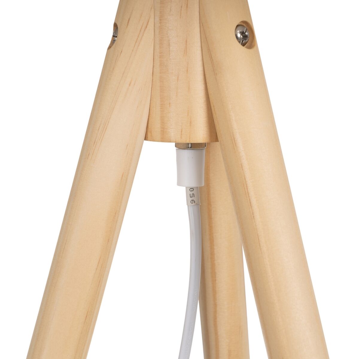 Golvlampa Svart Beige Trä Tyg 60 W 220-240 V 60 x 60 x 155 cm - 7