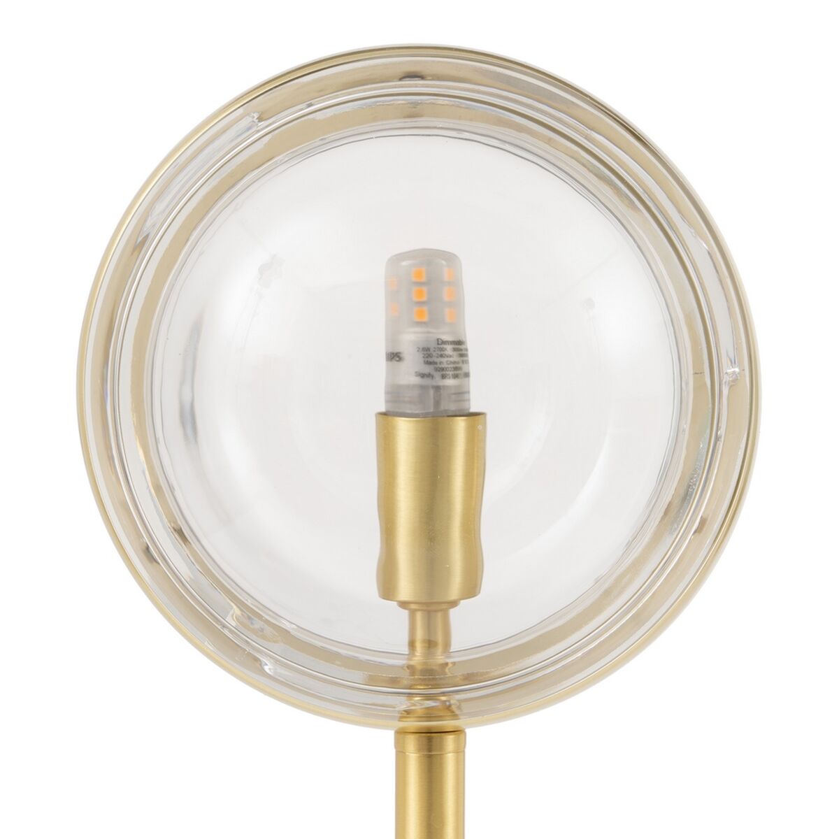 Golvlampa 15 x 15 x 130 cm Glas Gyllene Järn - 6