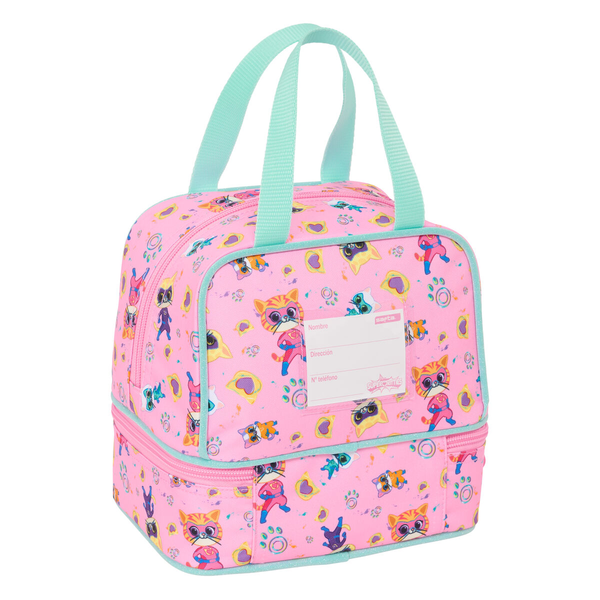 Lunchlåda SuperKitties Rosa Turkos 20 x 20 x 15 cm - 2