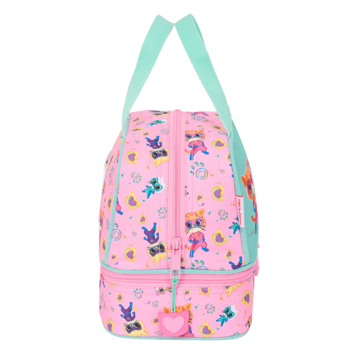 Lunchlåda SuperKitties Rosa Turkos 20 x 20 x 15 cm - 3