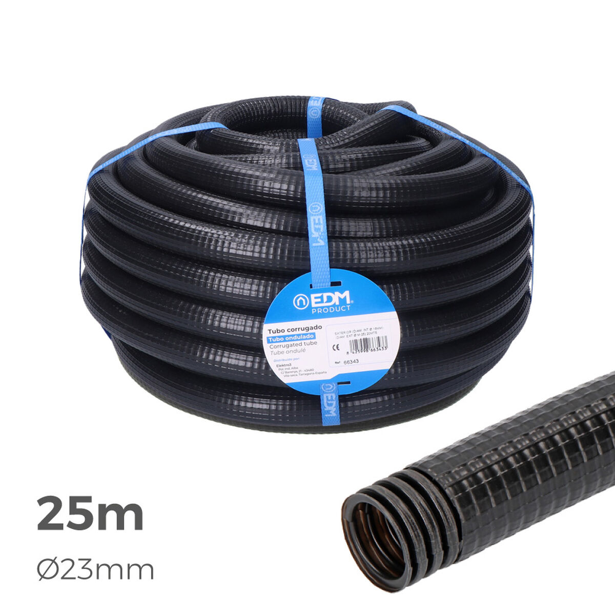 Korrugerad EDM 66364 Ferroplast  Ø 32 mm Extern Beklädd (25 m) (1 antal) - 4