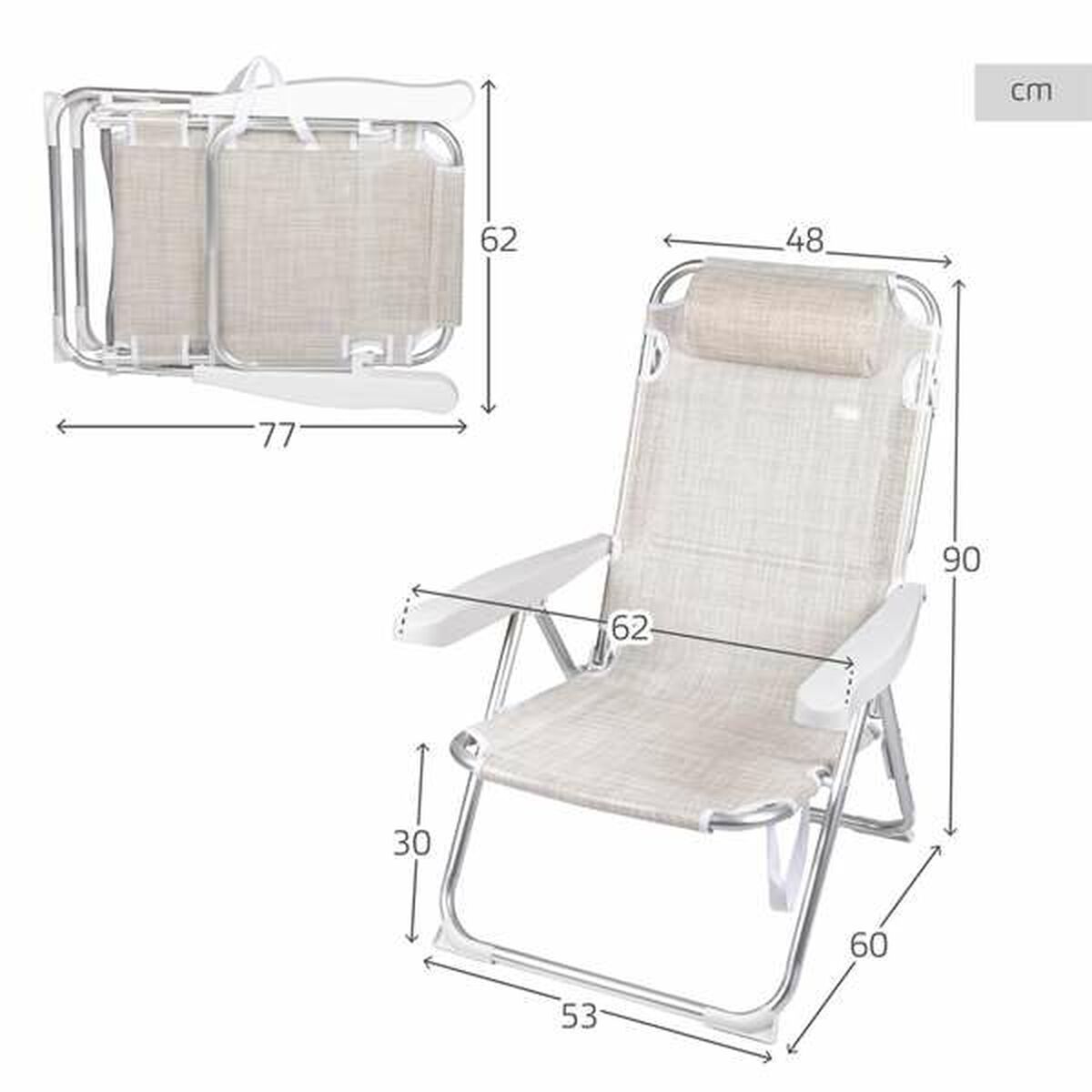 Strandstol Aktive 48 x 60 x 90 cm - 6