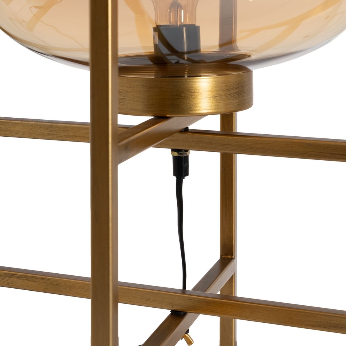 Bordslampa Gyllene Metall Glas 40 W 220-240 V 39 x 39 x 73 cm - 5