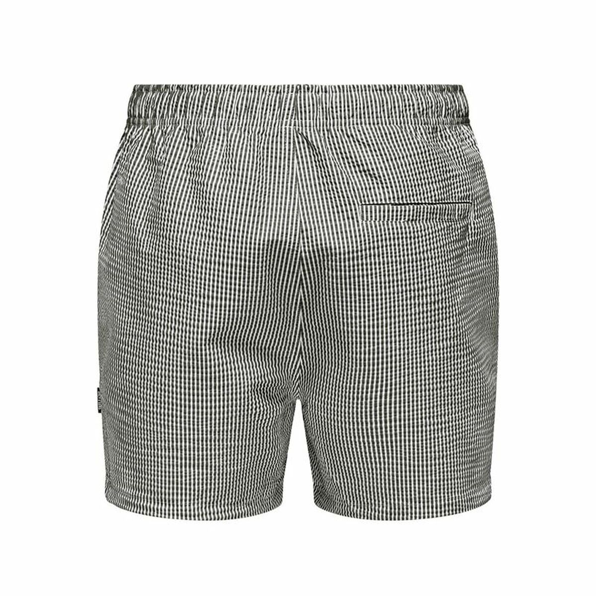 Baddräkt Herr Only & Sons Onsted Stripe Seersucker Vit Svart - 2
