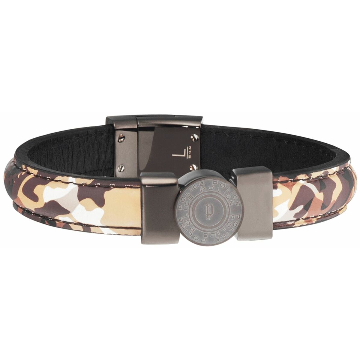 Herrarmband Police PJ25556BLU02L Läder 21 cm