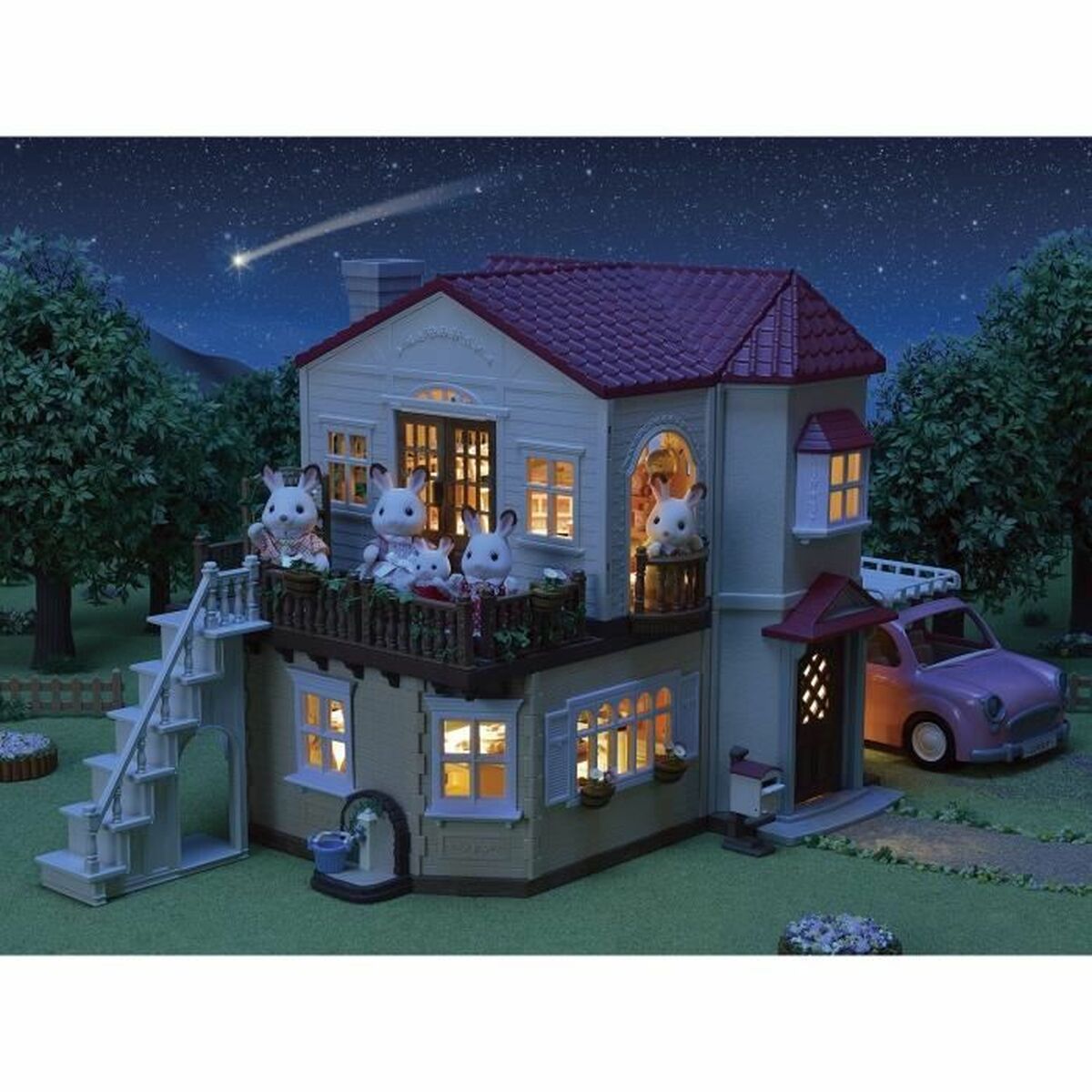 Playset Sylvanian Families Red Roof Country Home Miniatyrhus Kanin - 6