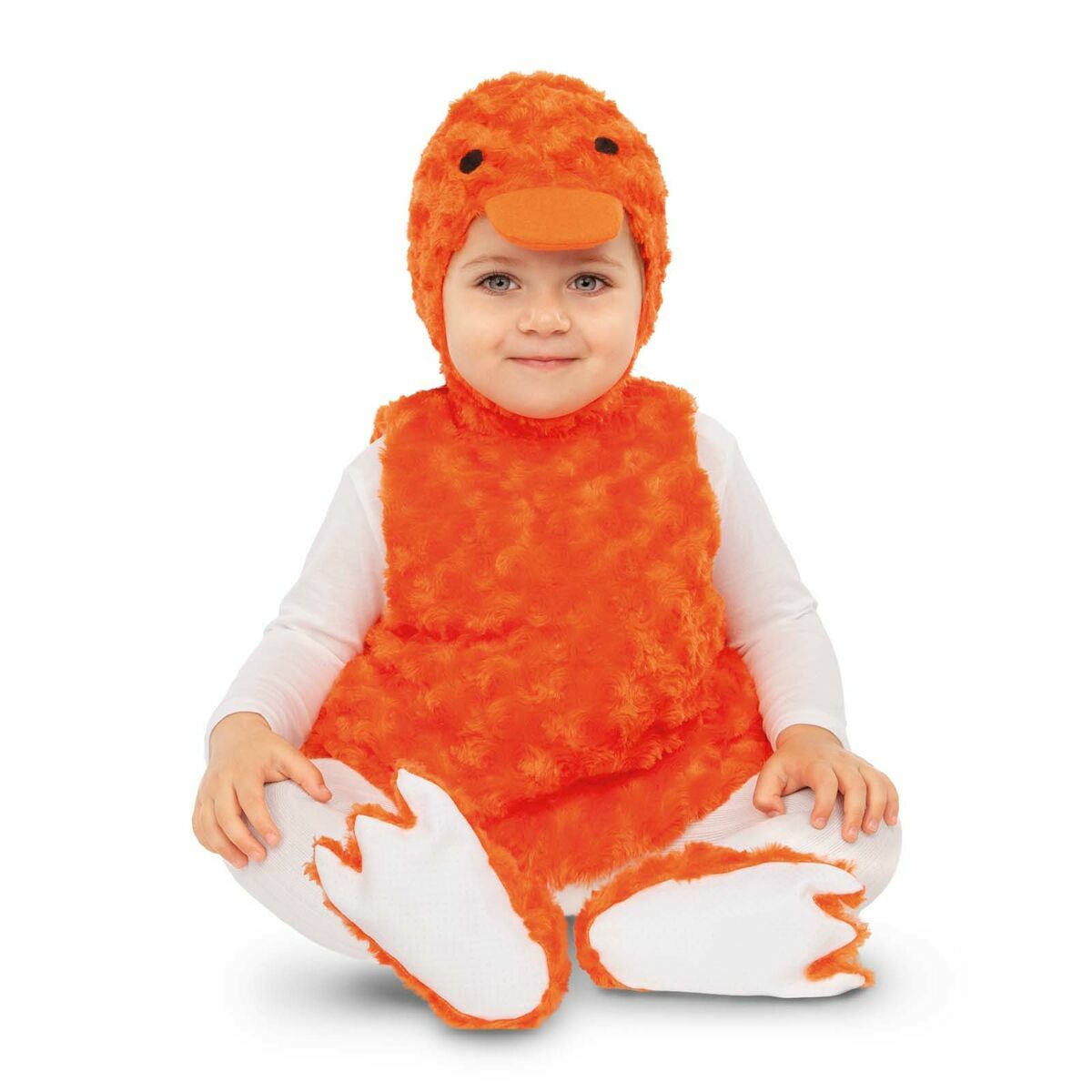 Maskeraddräkt för barn My Other Me Anka Orange (4 Delar) - 3