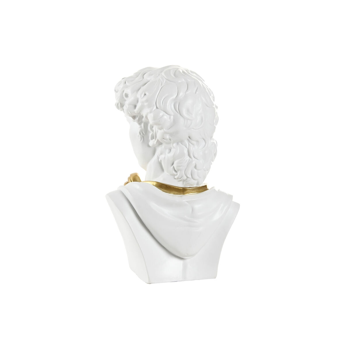 Prydnadsfigur Home ESPRIT Vit Gyllene Byst 19,5 x 16 x 30 cm - 3