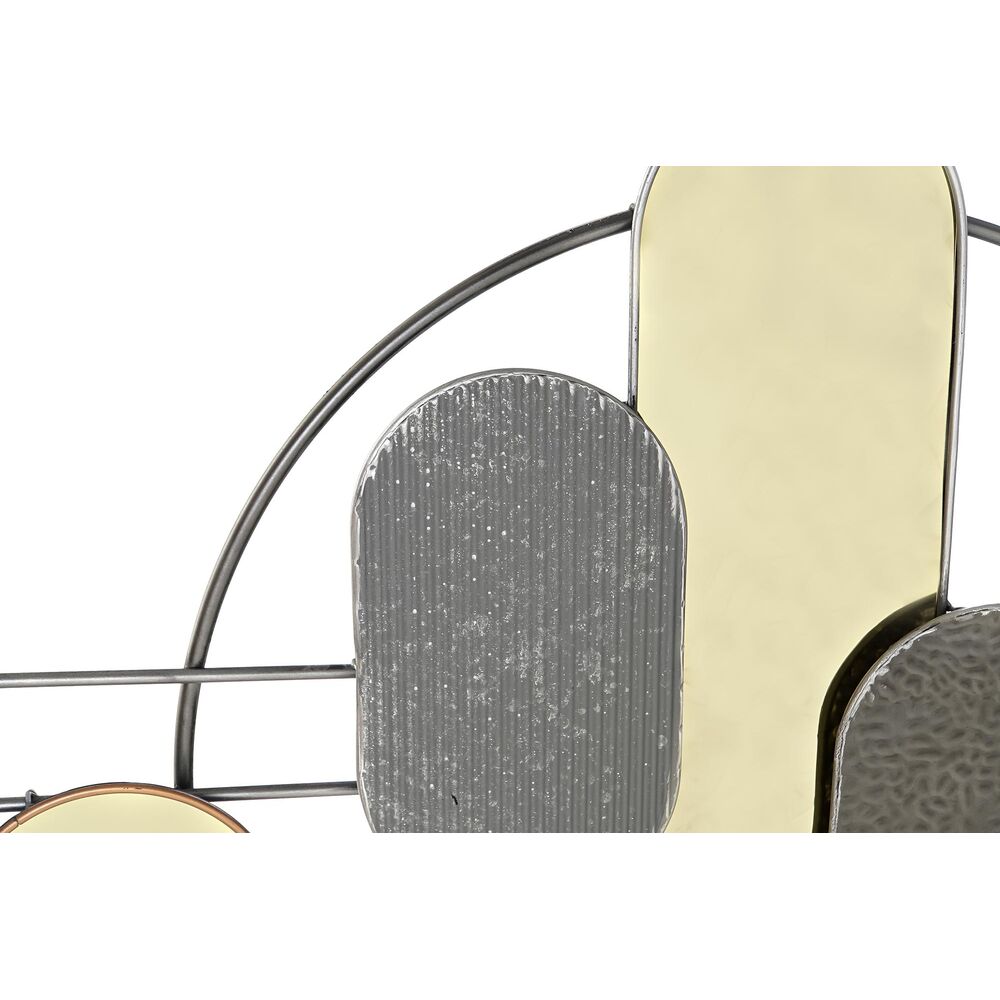 Väggdekoration DKD Home Decor Grå Gyllene Metall PVC Modern (130 x 5 x 80,6 cm) - 2