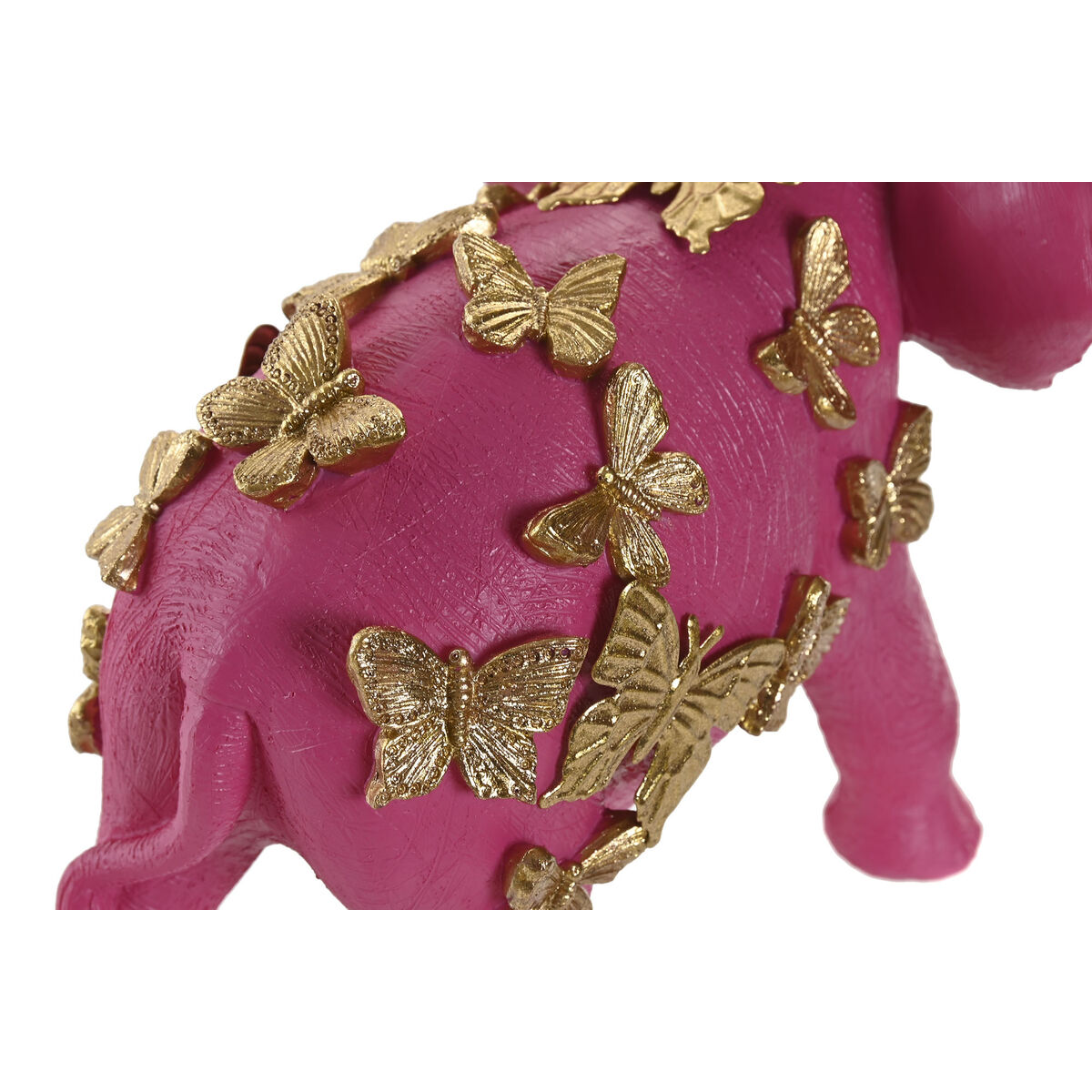 Prydnadsfigur Home ESPRIT Gyllene Fuchsia Elefant 26 x 13,5 x 19 cm - 3
