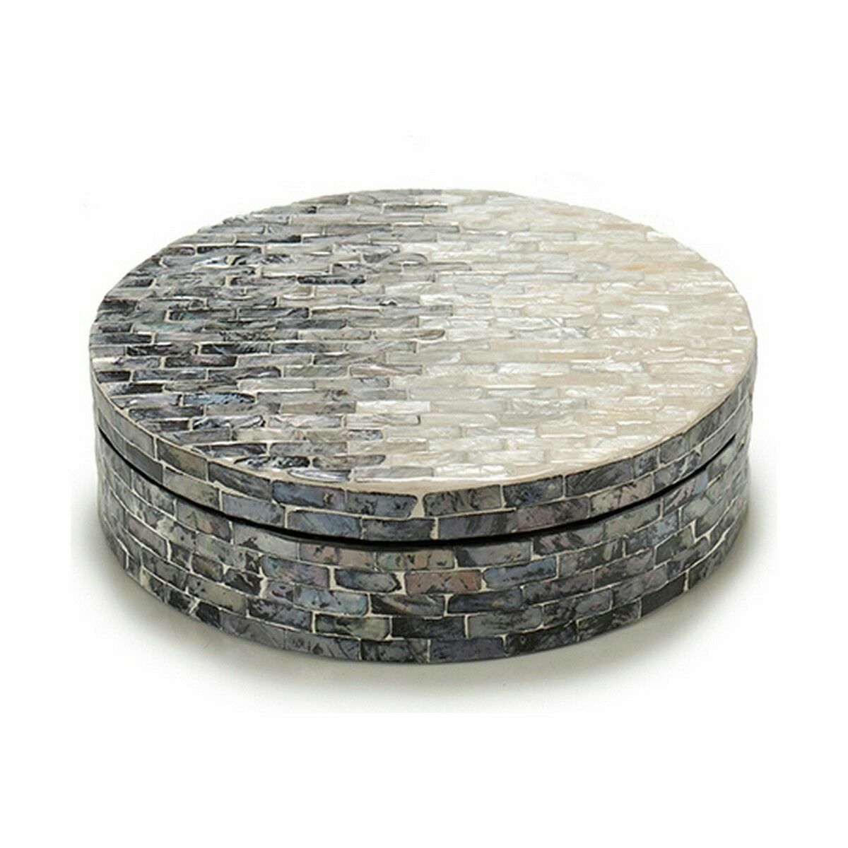 Dekorationslåda Gift Decor Vit Svart Silvrig Silver Pärlemor spånskiva (4 antal) - 3