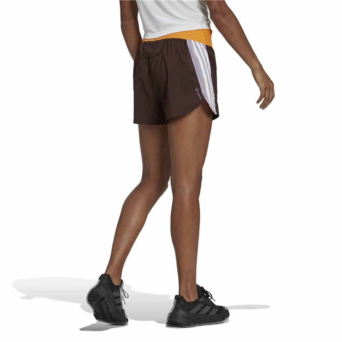 Sportshorts för kvinnor Adidas Hyperglam Brun - 3