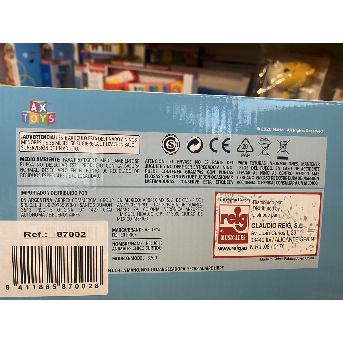Mjukisleksak Fisher-Price Elefant 20 cm Plast - 11