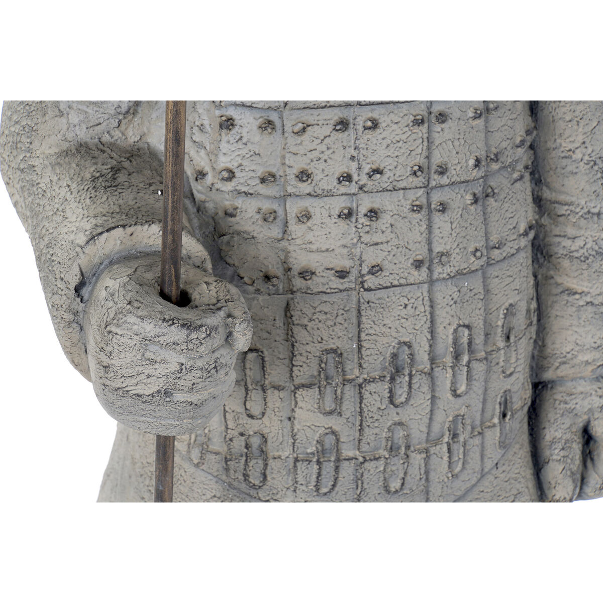 Prydnadsfigur Home ESPRIT Grå Orientalisk Krigare 37 x 36 x 120 cm - 3
