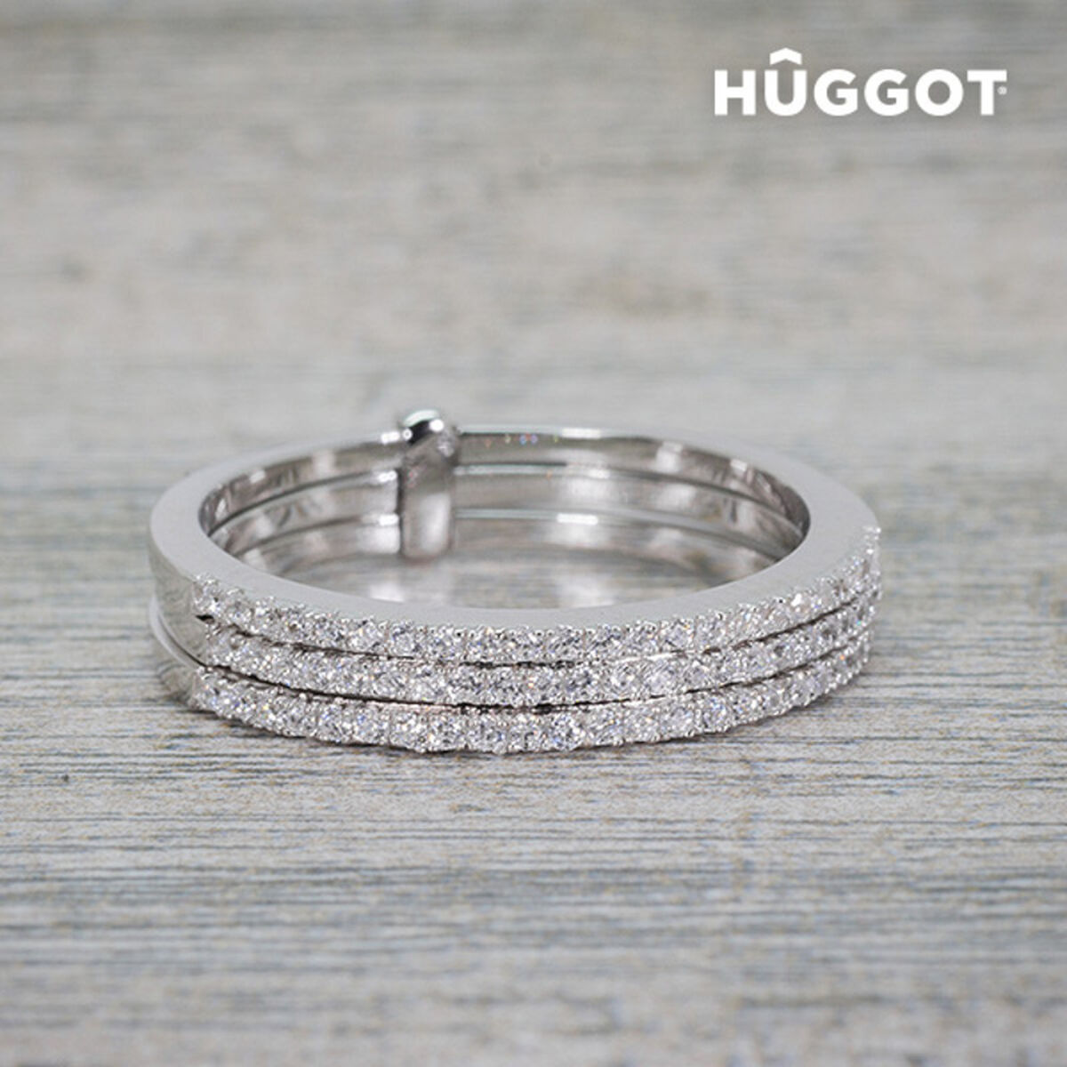 Hûggot Three Ring i 925 sterlingsilver med zirkonior - 2
