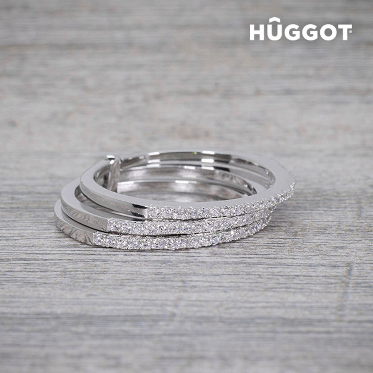 Hûggot Three Ring i 925 sterlingsilver med zirkonior - 3