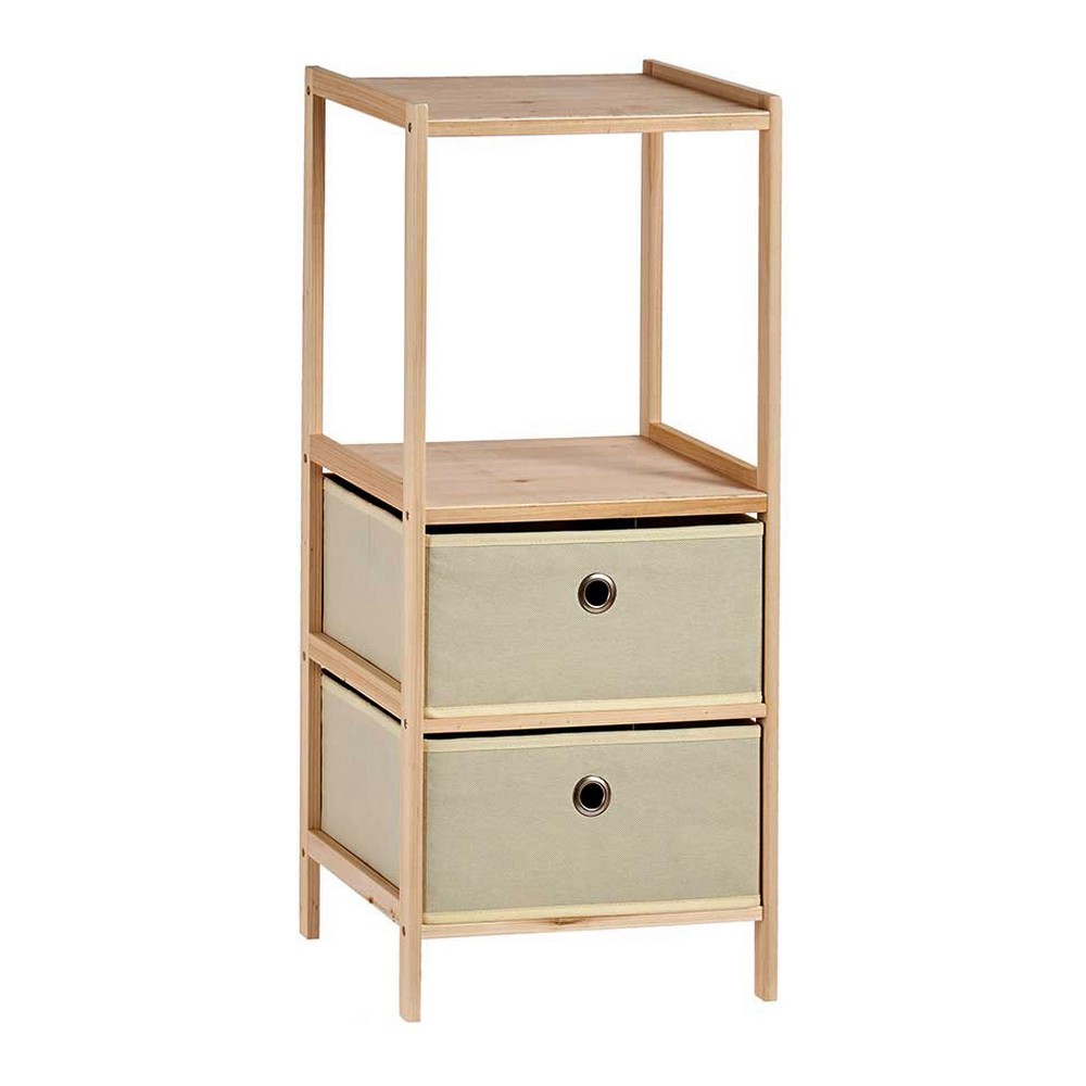 Bokhylla Beige Trä Tyg (26 x 72,5 x 32 cm)