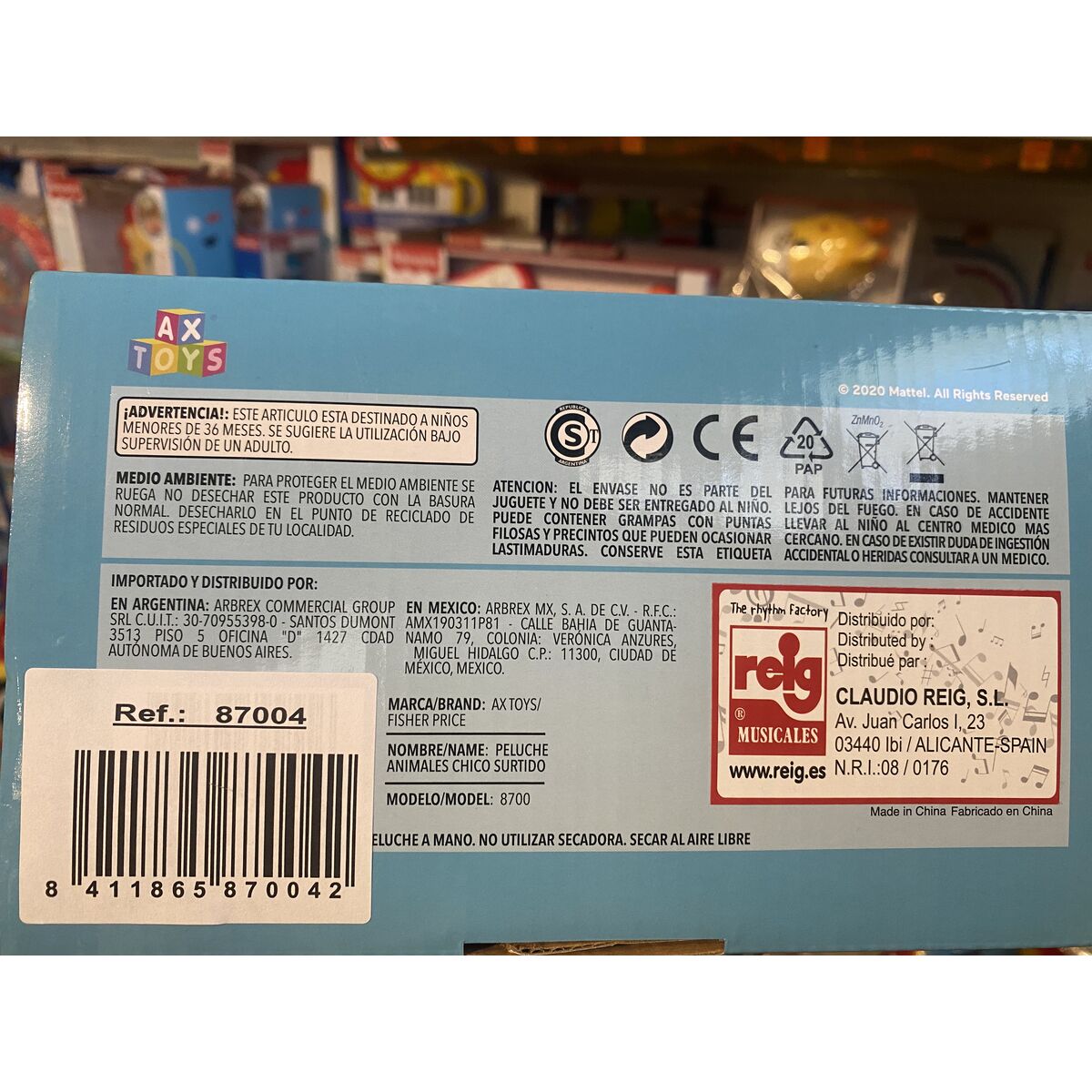 Mjukisleksak Fisher-Price Apa 20 cm Plast - 11