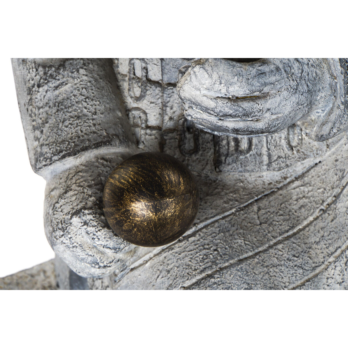 Prydnadsfigur Home ESPRIT Ljusgrå Orientalisk Krigare 39 x 35 x 78 cm 33 x 34 x 76 cm - 3