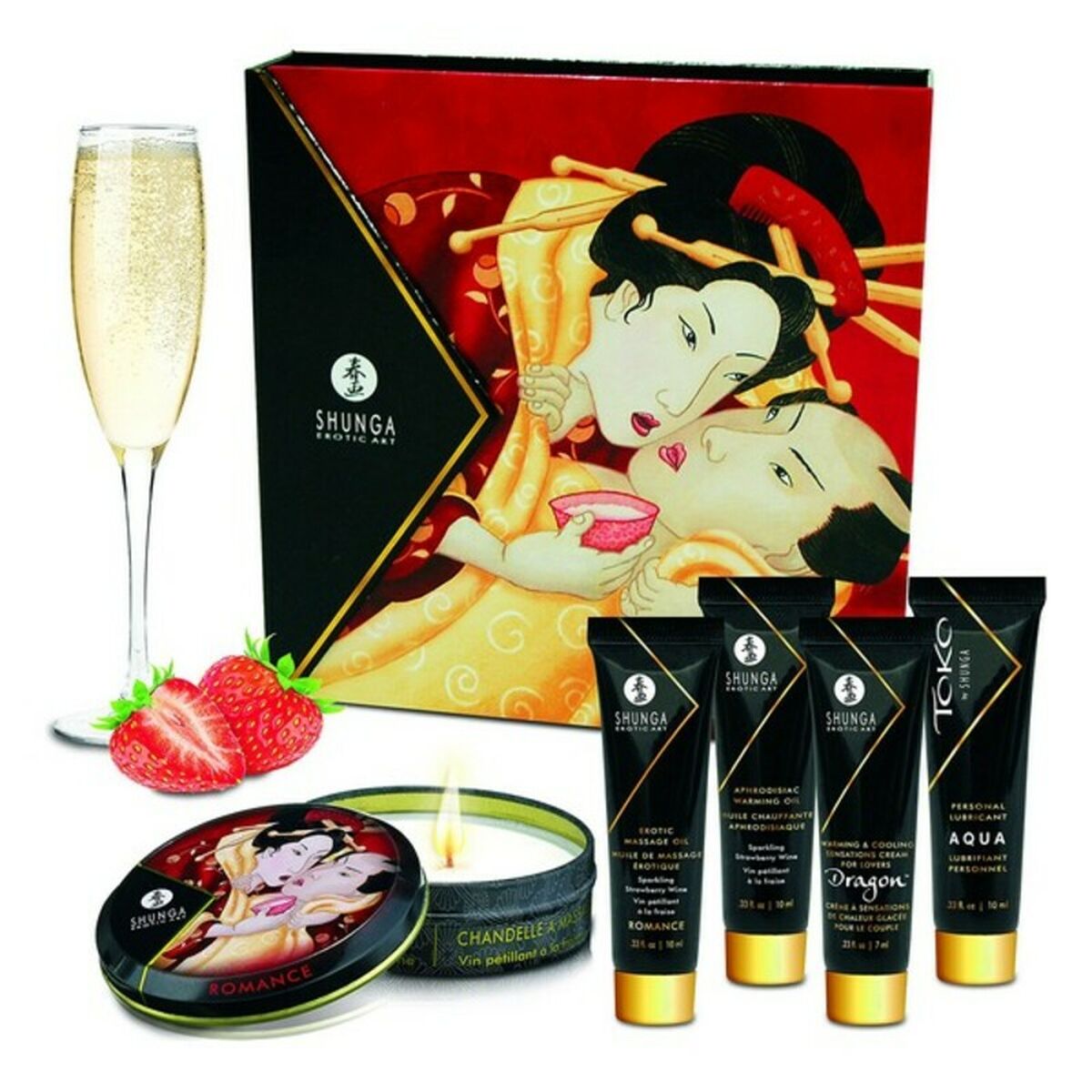 Geisha Mousserande Jordgubbsvin Shunga SH8208 - 2