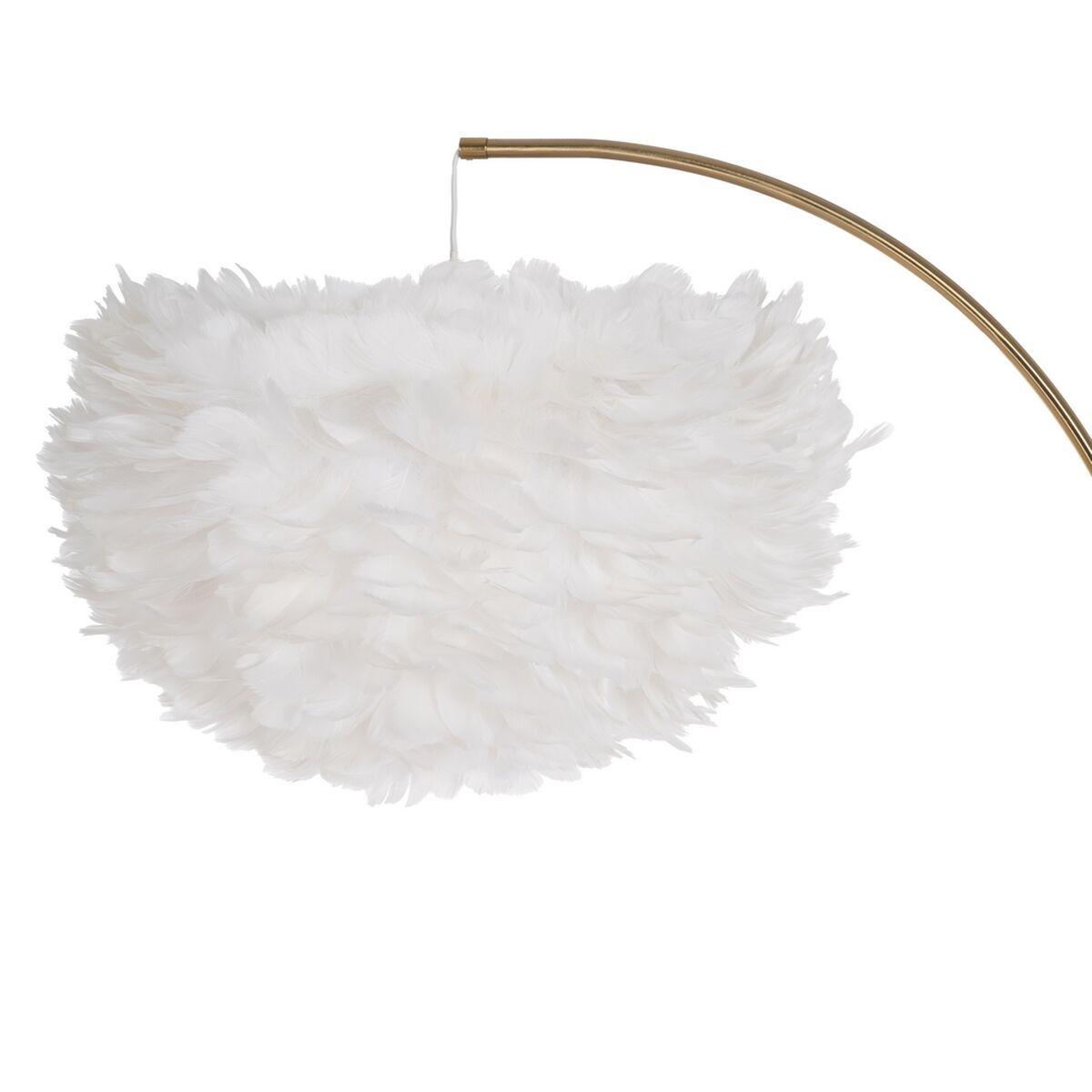 Golvlampa Vit Gyllene Metall Fjädrar 60 W 220-240 V 68 x 40 x 175 cm - 2